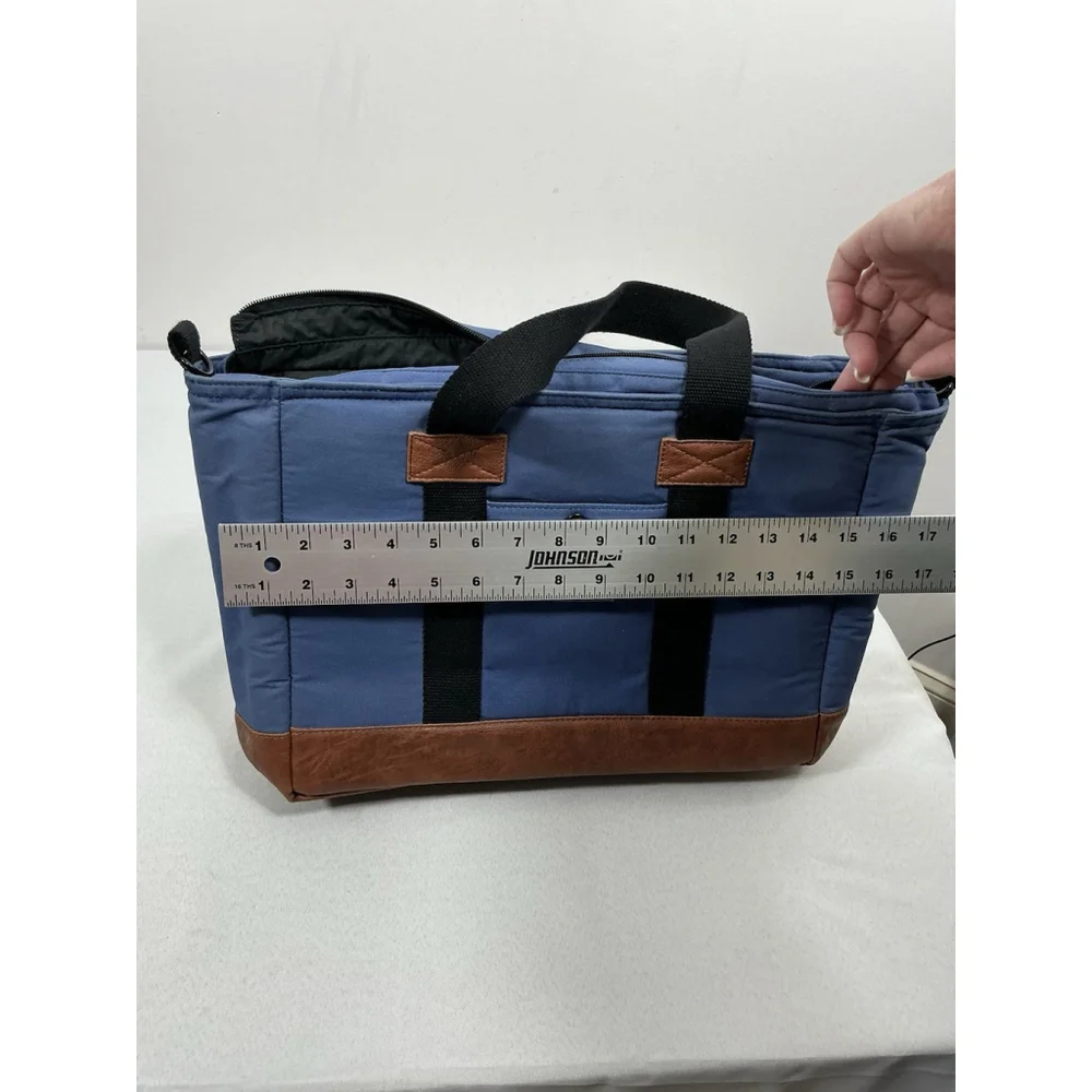Hex Laptop/tablet Padded Case Blue Canvas Pockets Handheld Strap